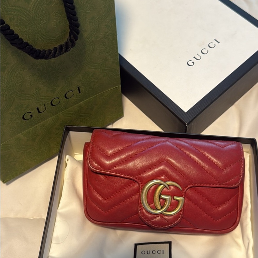 Gucci Red Leather Women's Bag